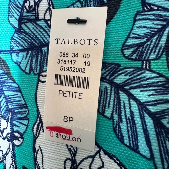 New Talbots Womens Sheath Dress Giraffe Print Sleeveless Stretch Zip 8P Hawaiian - Picture 6 of 11